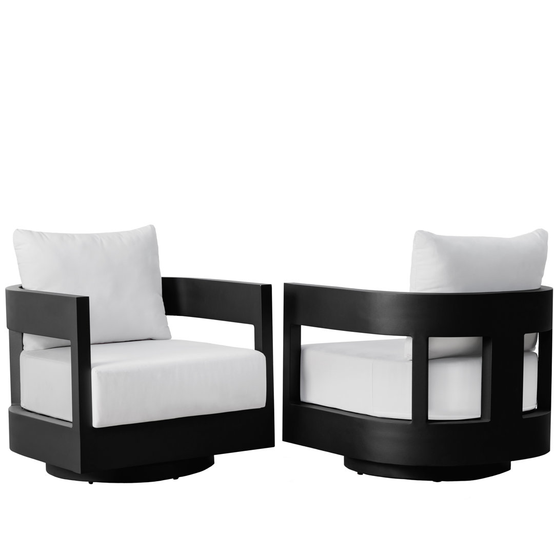 Everlee Aluminum Outdoor Swivel Chair with Sunbrella® Cushions